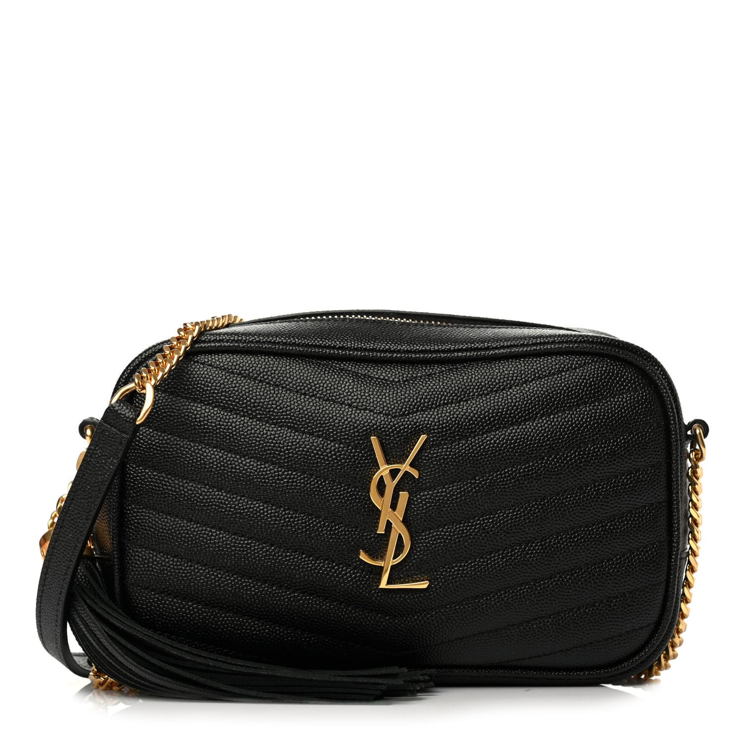 Grain De Poudre Matelasse Monogram Mini Lou Camera Bag Black