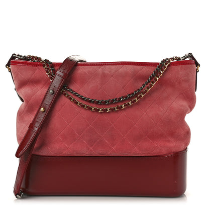 Chanel Suede Calfskin Quilted Medium Gabrielle Hobo Multicolor 1 of 10