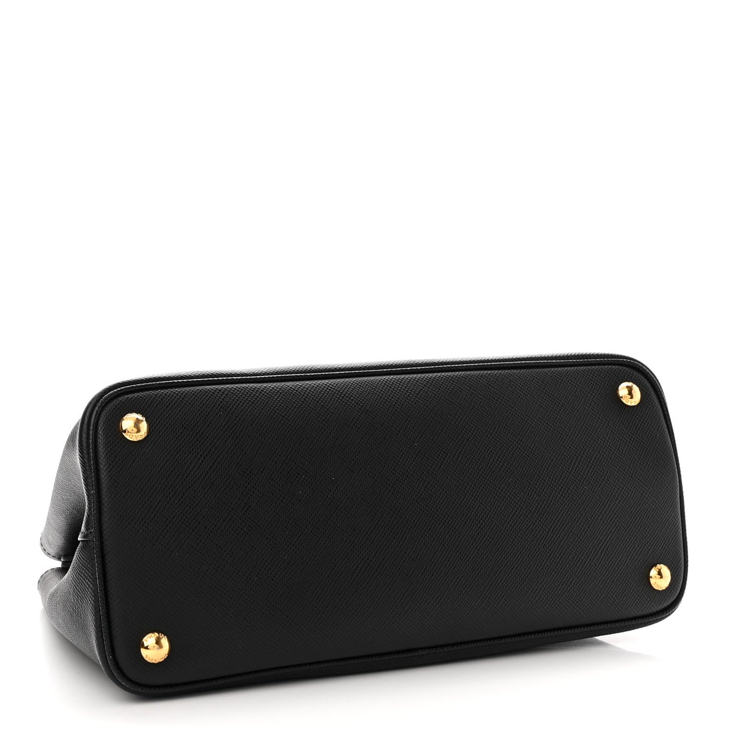 Saffiano Cuir Small Double Bag Black Fuoco