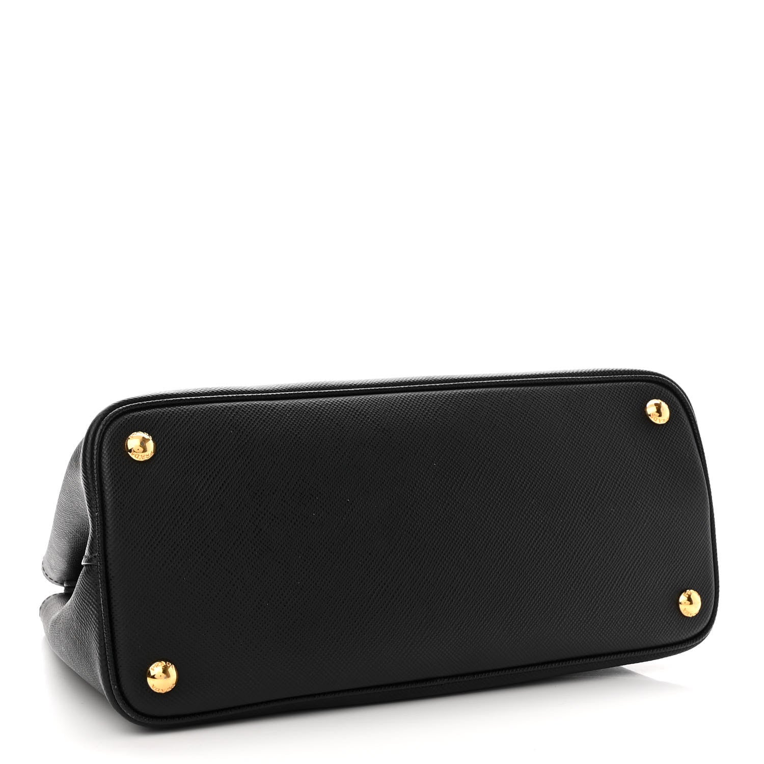 Prada Saffiano Cuir Small Double Bag Black Fuoco 4 of 11
