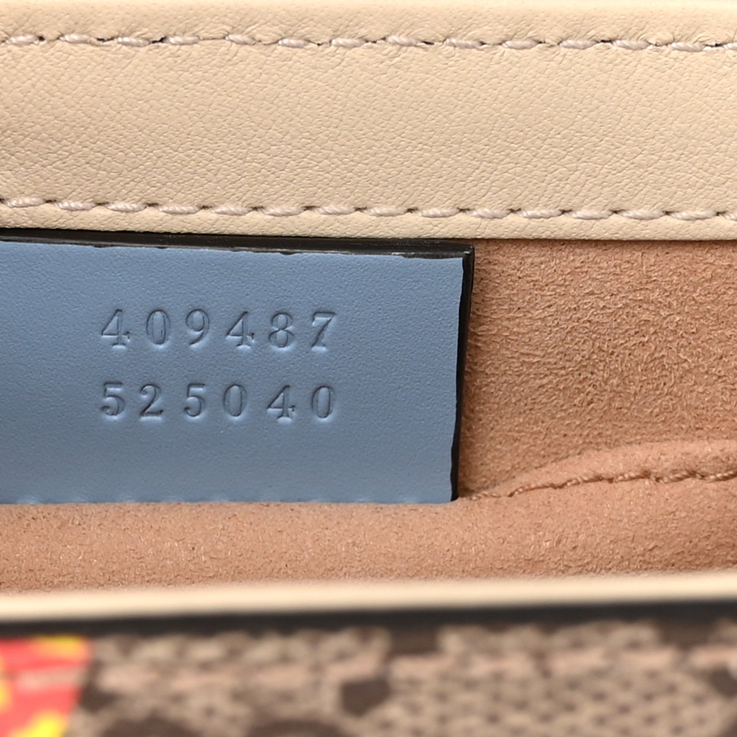 Gucci GG Supreme Monogram Les Pommes Small Padlock Shoulder Bag Beige Ebony Multicolor Abstract Blue 7 of 11