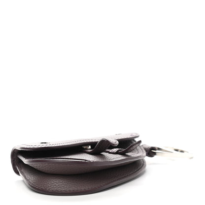 Christian Dior Grained Calfskin Saddle Key Ring Warm Taupe 4 of 7