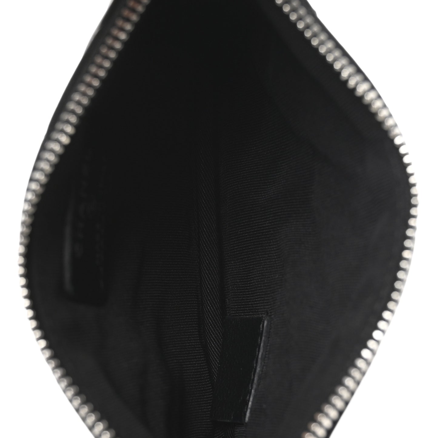 Lambskin Chevron Quilted Studded Small Cosmetic Case Black