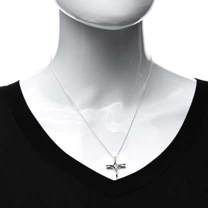 Tiffany Sterling Silver Elsa Peretti Infinity Cross Pendant Necklace 2 of 4