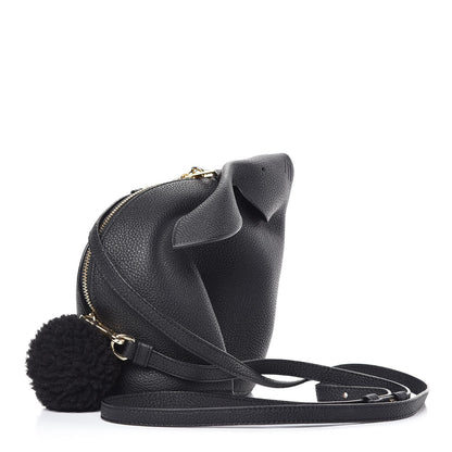 Loewe Calfskin Mini Bunny Crossbody Bag Black 3 of 6