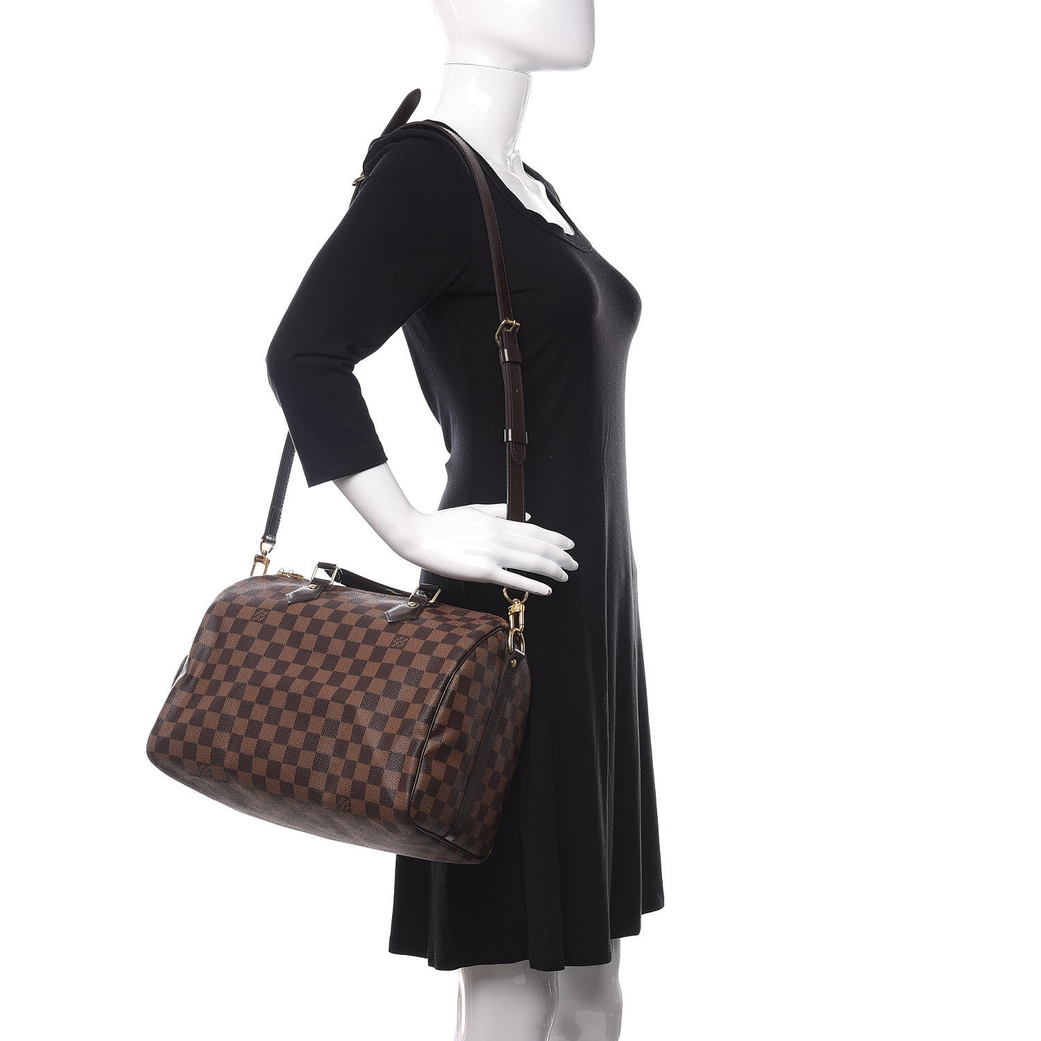 Louis Vuitton Damier Ebene Speedy Bandouliere 30 2 of 12