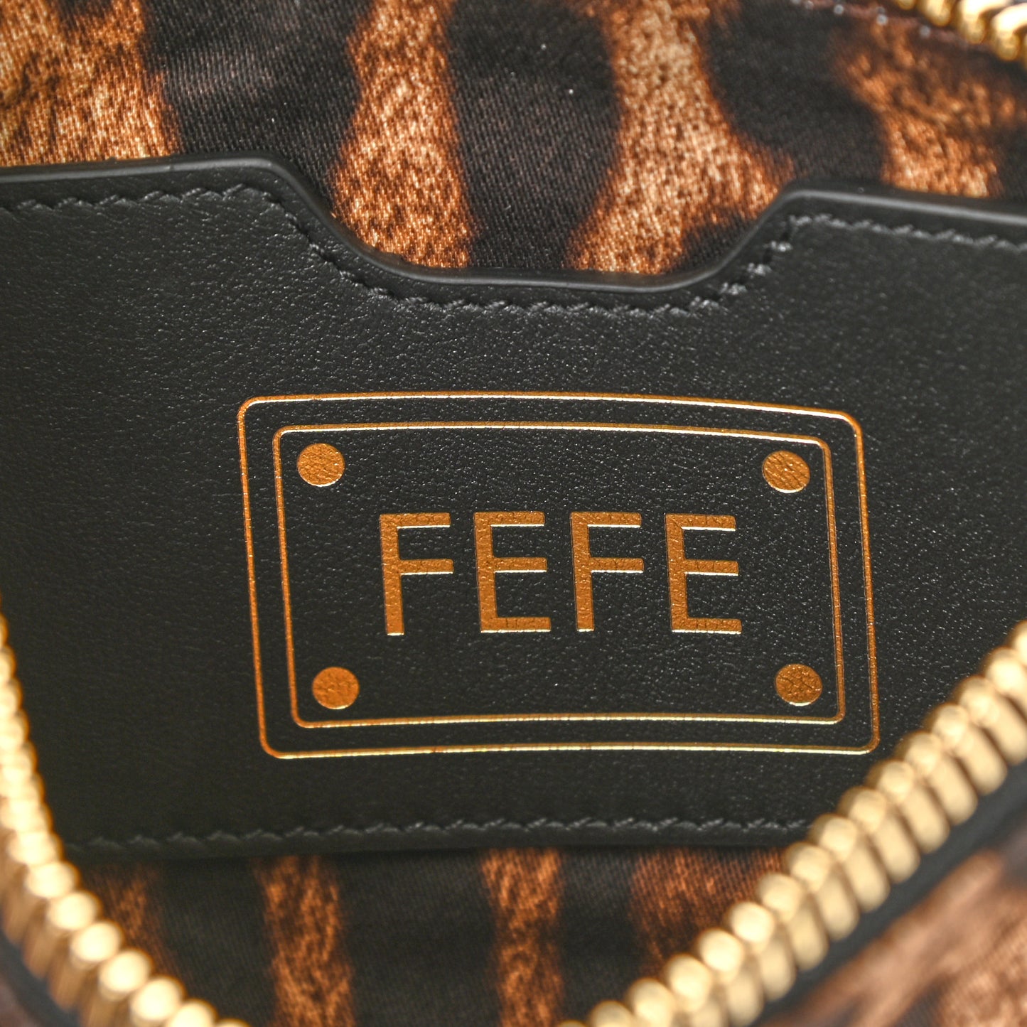 Calfskin Small Fefe Shopper Black