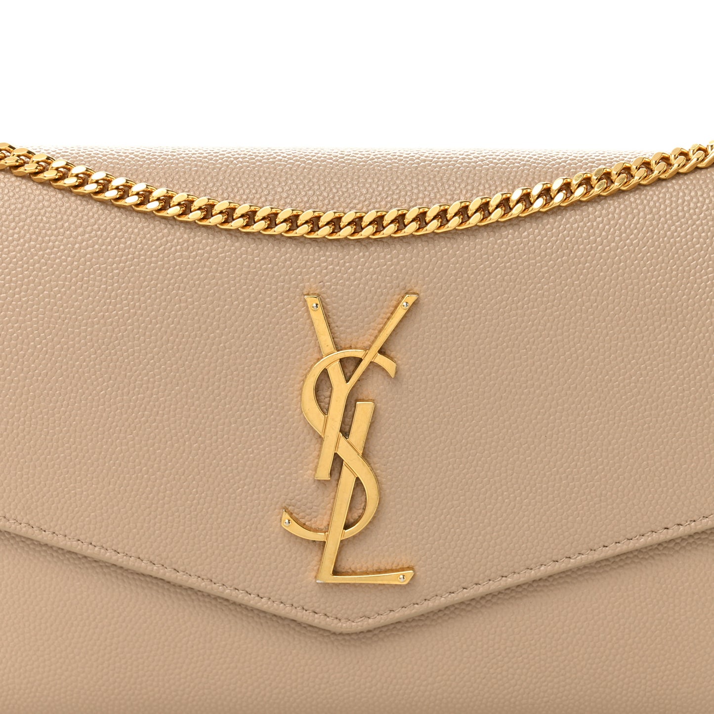 Grain De Poudre Monogram Uptown Chain Wallet Dark Beige