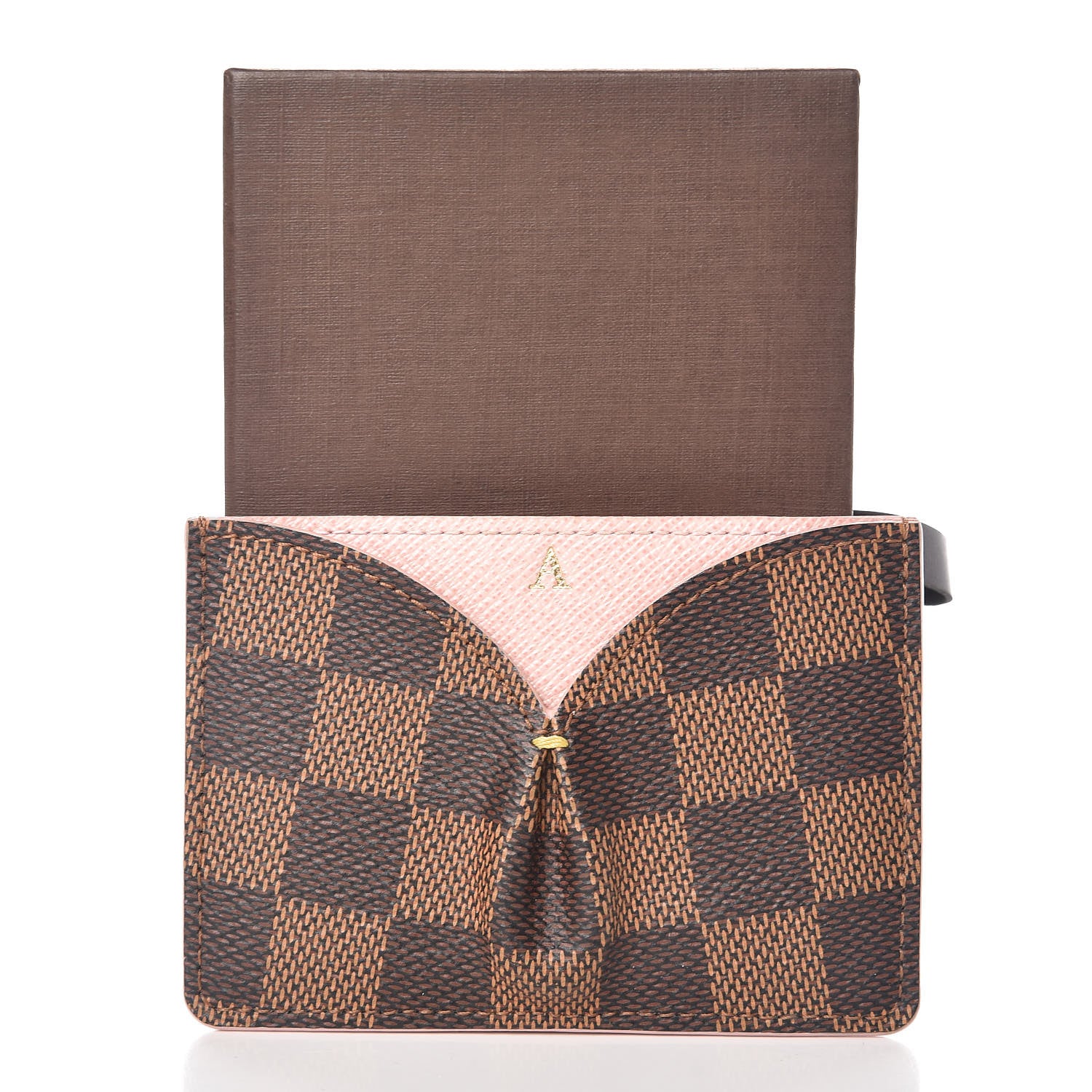 Louis Vuitton Damier Ebene Caissa Card Holder Rose Ballerine 7 of 7