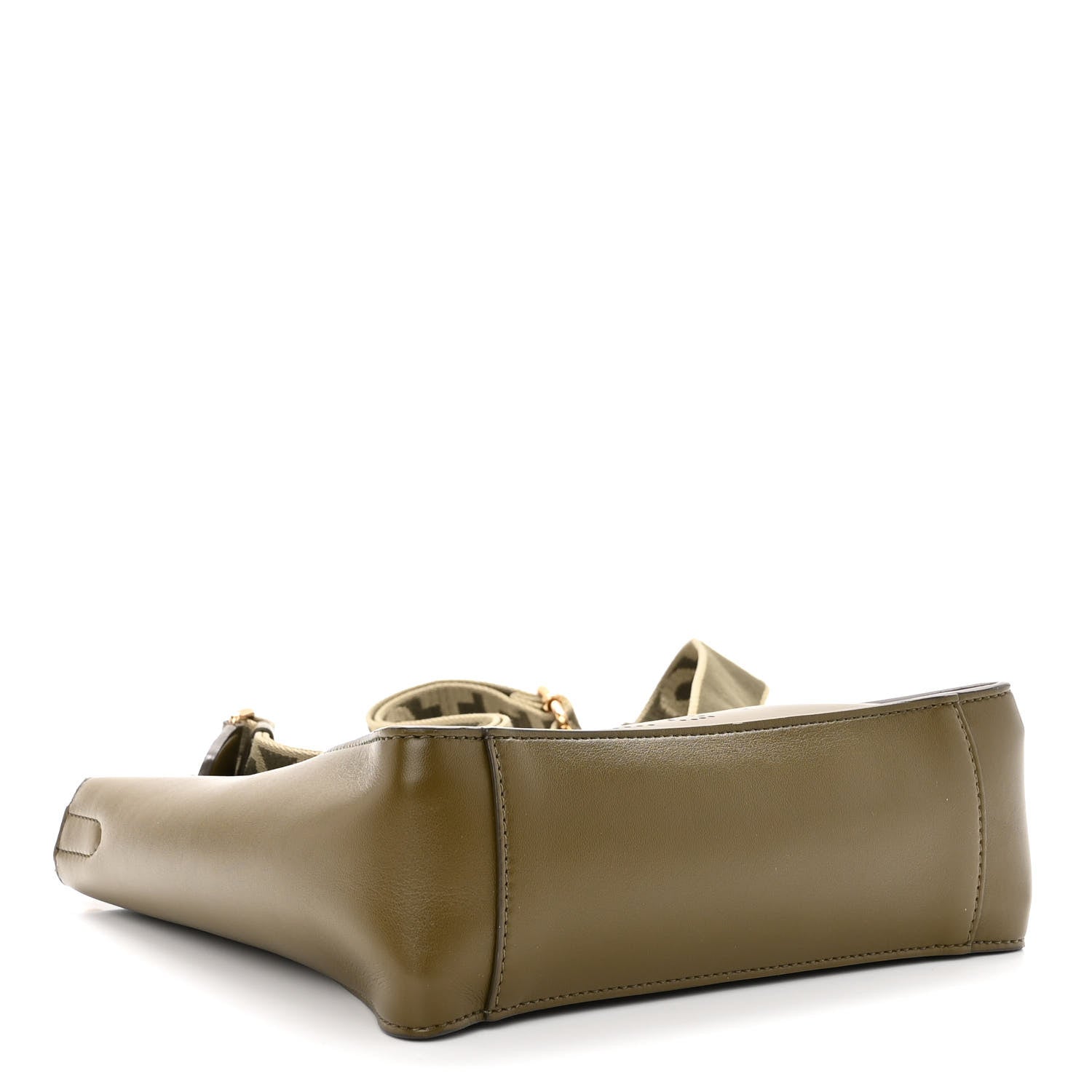 Stella McCartney Eco Alter Nappa Perforated Logo Mini Crossbody Military Green 4 of 9