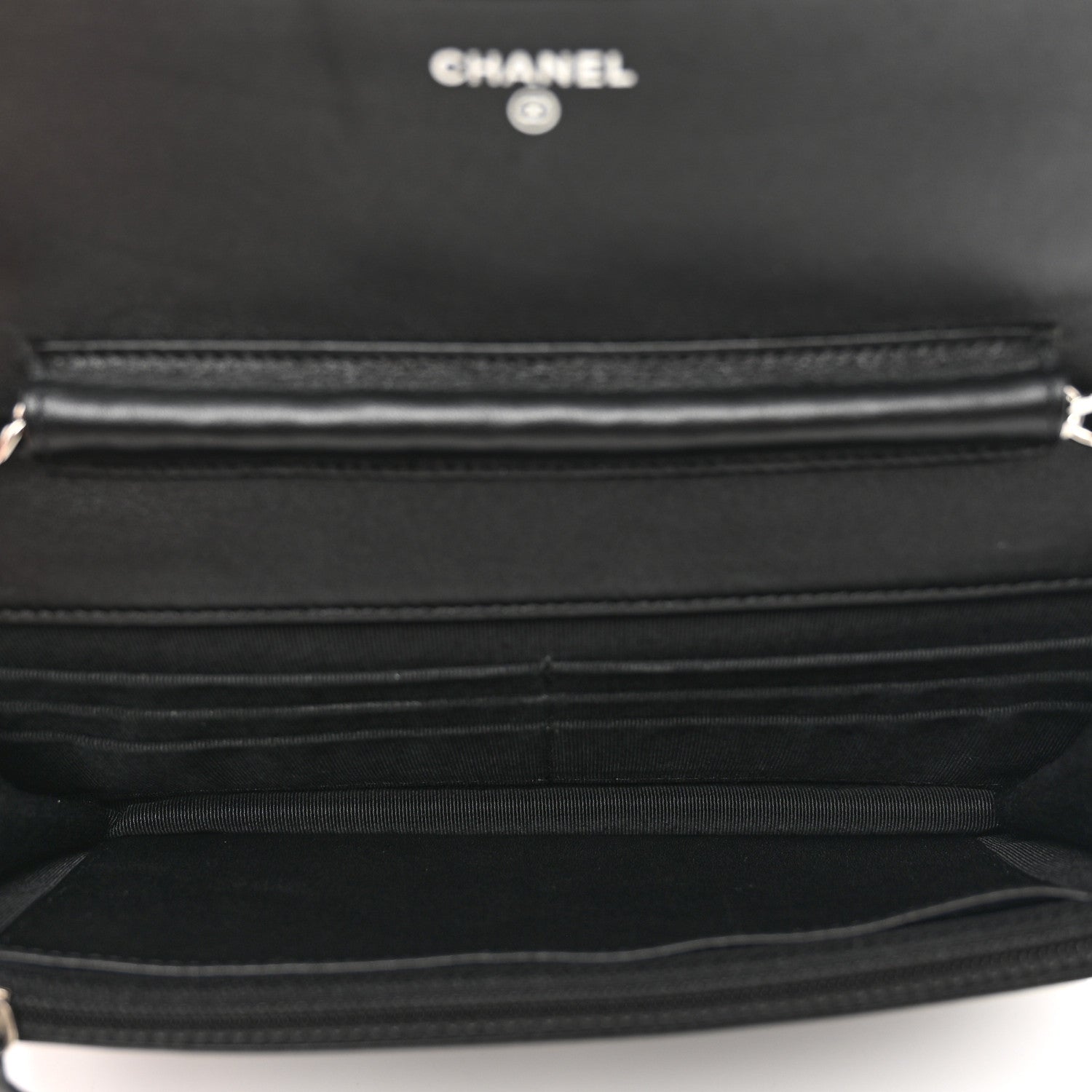 Chanel Patent Quilted Wallet On Chain WOC Black 6 of 12