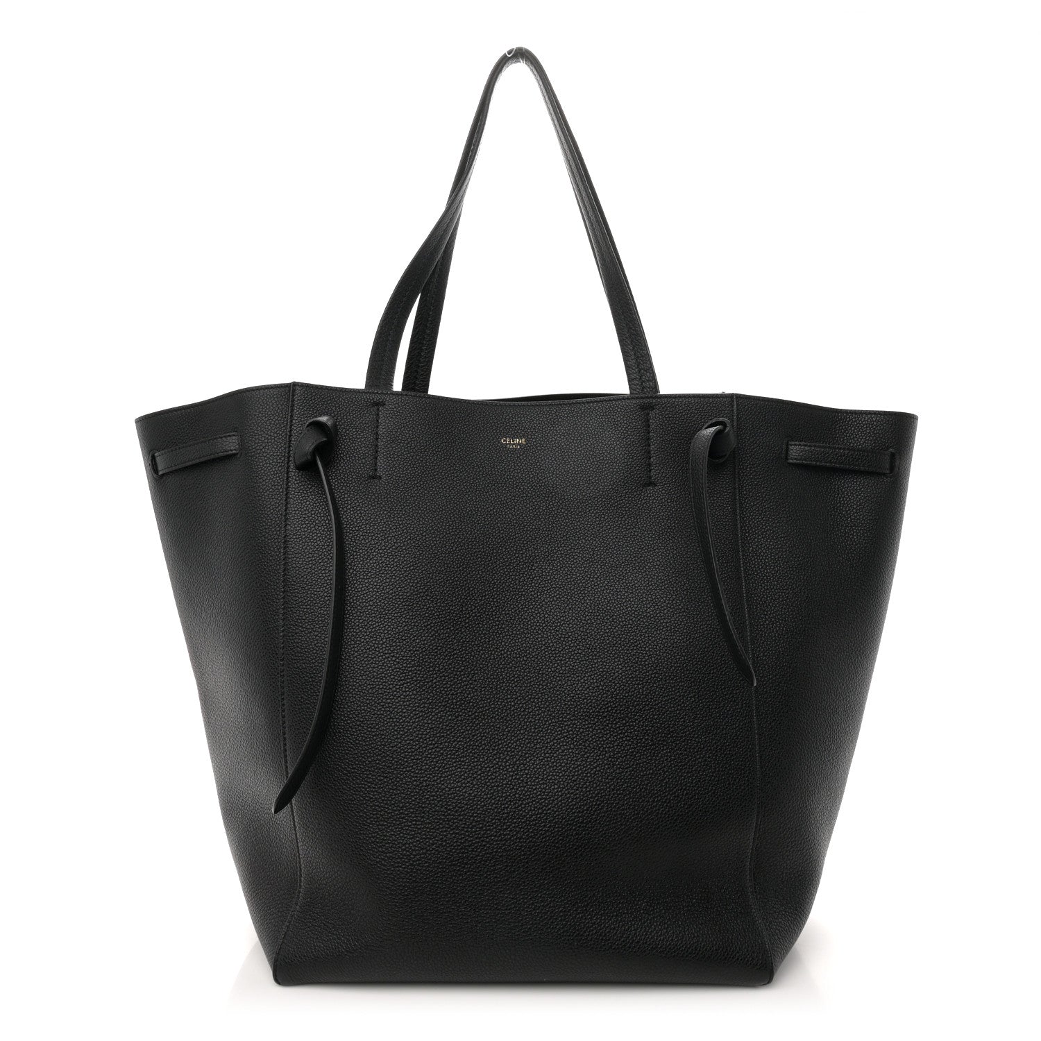 Celine Soft Grained Calfskin Medium Belt Cabas Phantom Black 1 of 11
