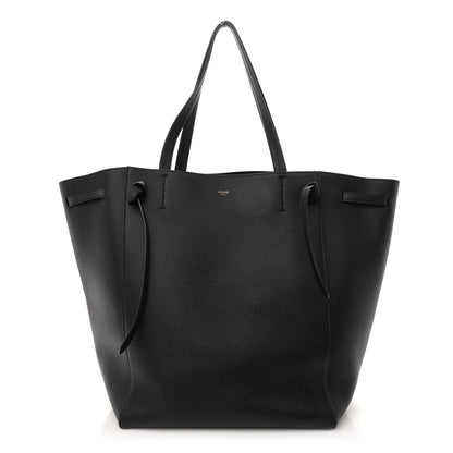 Celine Soft Grained Calfskin Medium Belt Cabas Phantom Black 1 of 11