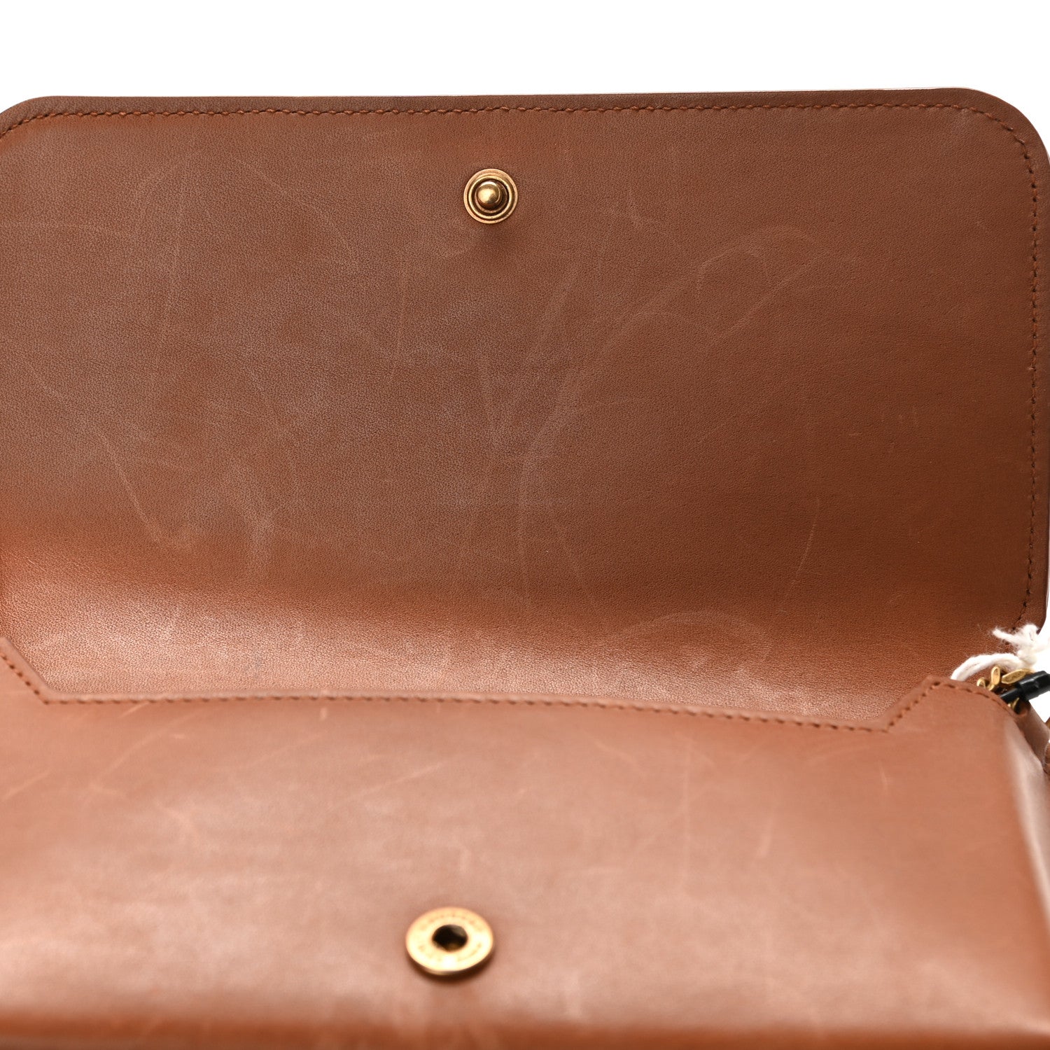 Saint Laurent Shearling Monogram Phone Holder Crossbody Brown 11 of 11