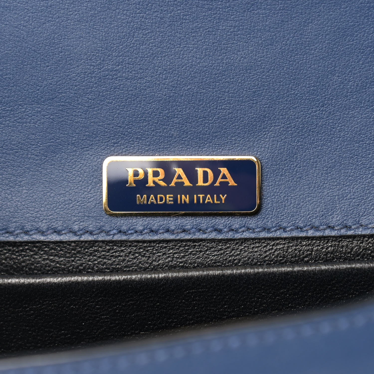 Prada City Calf Saffiano Cahier Bag Bluette Black 7 of 9