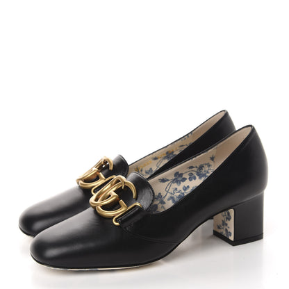 Gucci Malaga Kid GG Victoire 55mm Loafer Pumps 37.5 Black 3 of 11