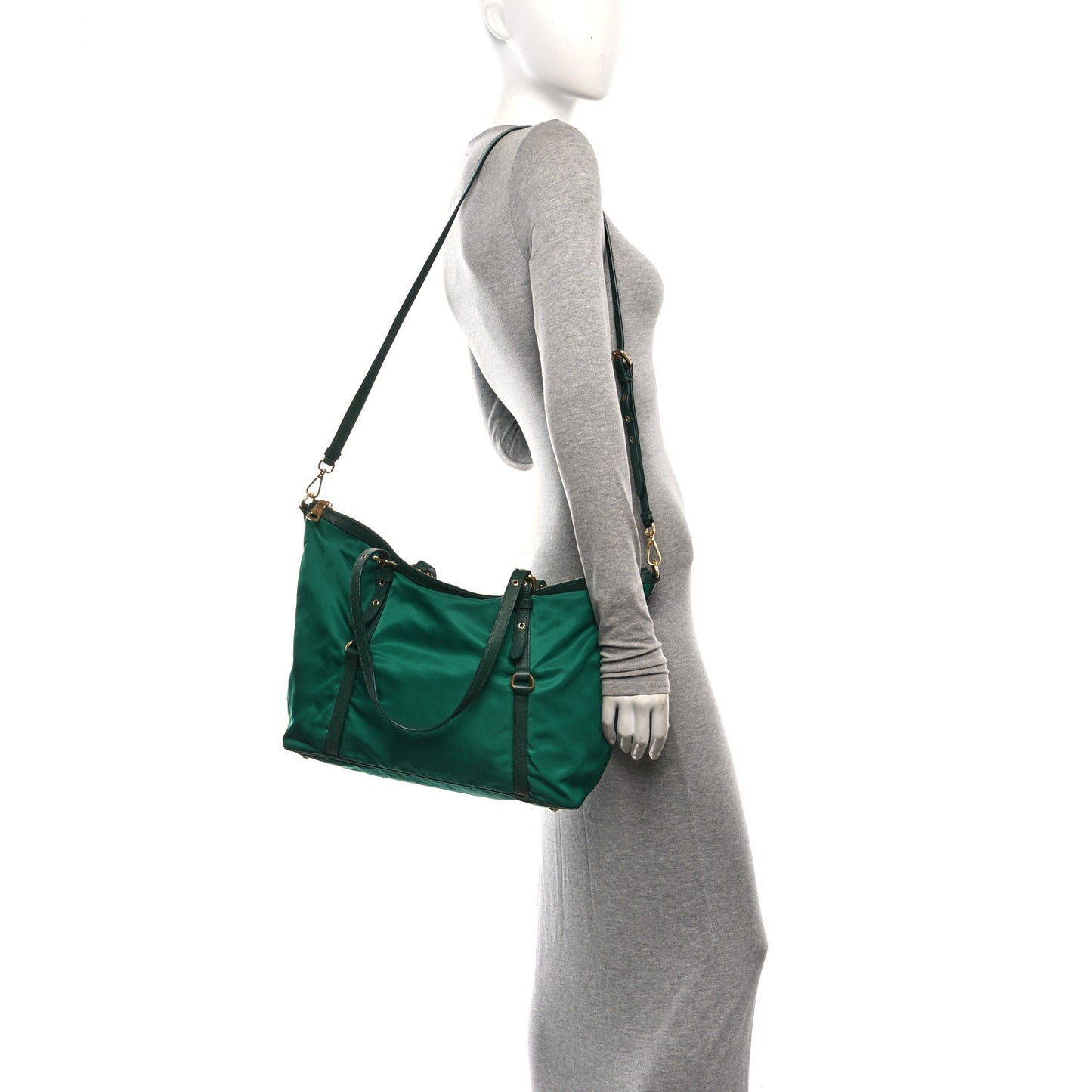 Tessuto Nylon Saffiano Tote Oleandro