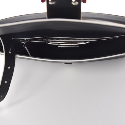 Fendi Vitello Dolce Elite Monster Eyes Bi-Color Baguette Black Yellow 7 of 13