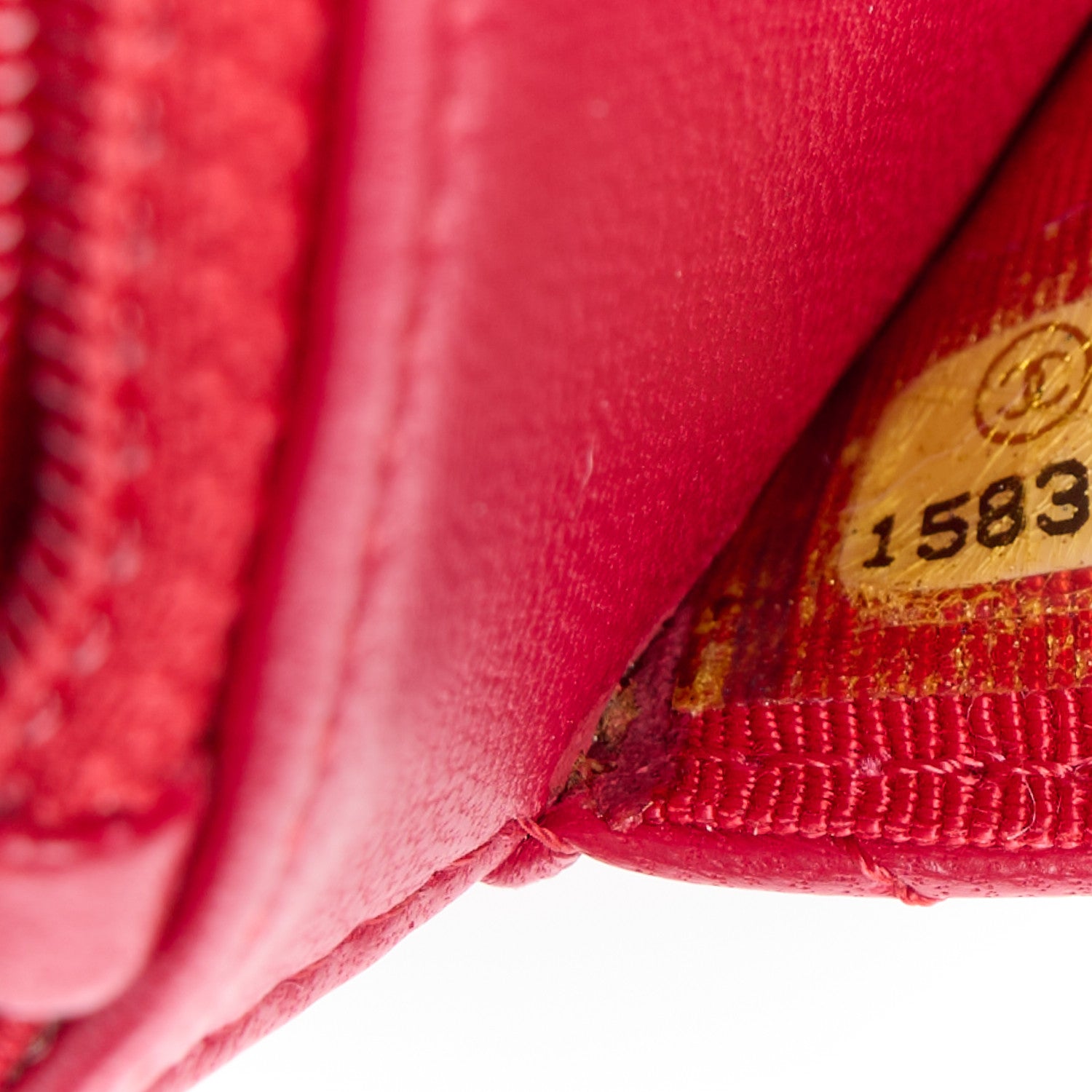 Chanel Lambskin Quilted Wallet On Chain WOC Dark Pink 8 of 12