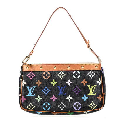 Louis Vuitton Monogram Multicolor Pochette Accessories Black 1 of 10