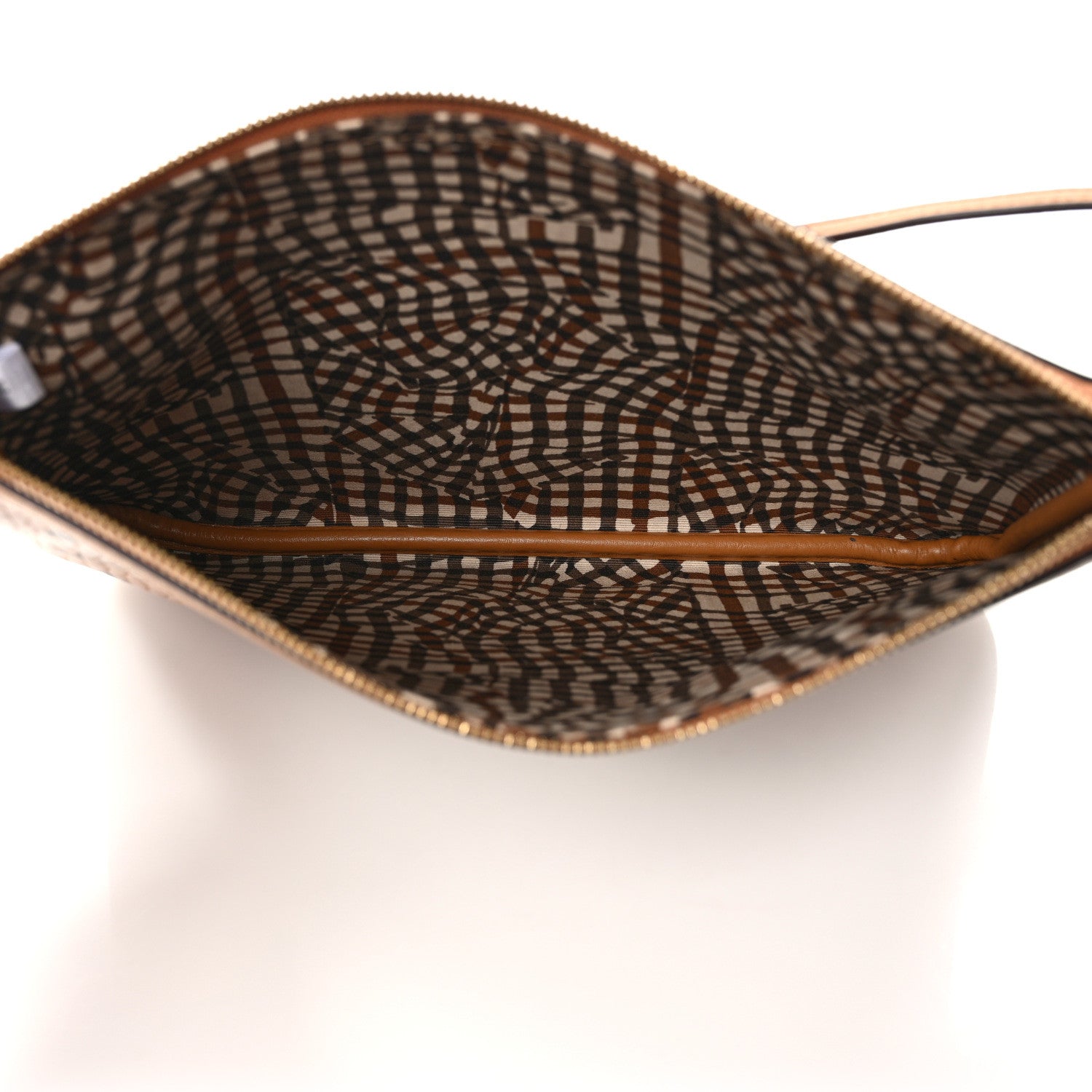 MCM Visetos Liz Shopper Tote Pouch Cognac 5 of 8