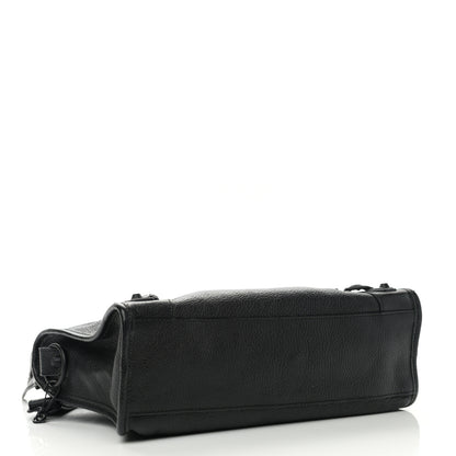 Balenciaga Chevre Black Metallic Edge Hardware S City Black 4 of 10