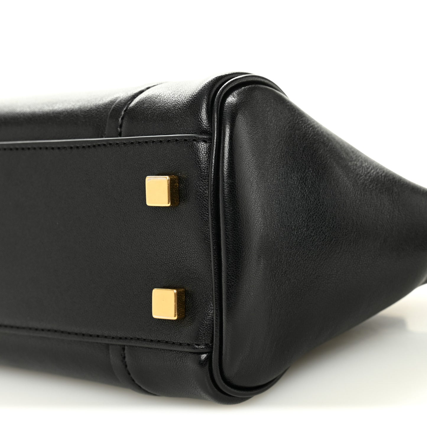 Supple Shiny Lambskin Little New Luggage Black