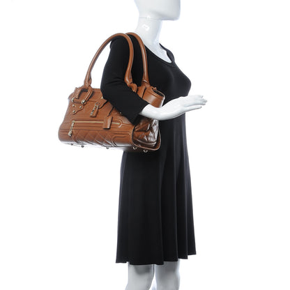 Burberry Calfskin Quilted Large Manor Tote Tan 2 of 18
