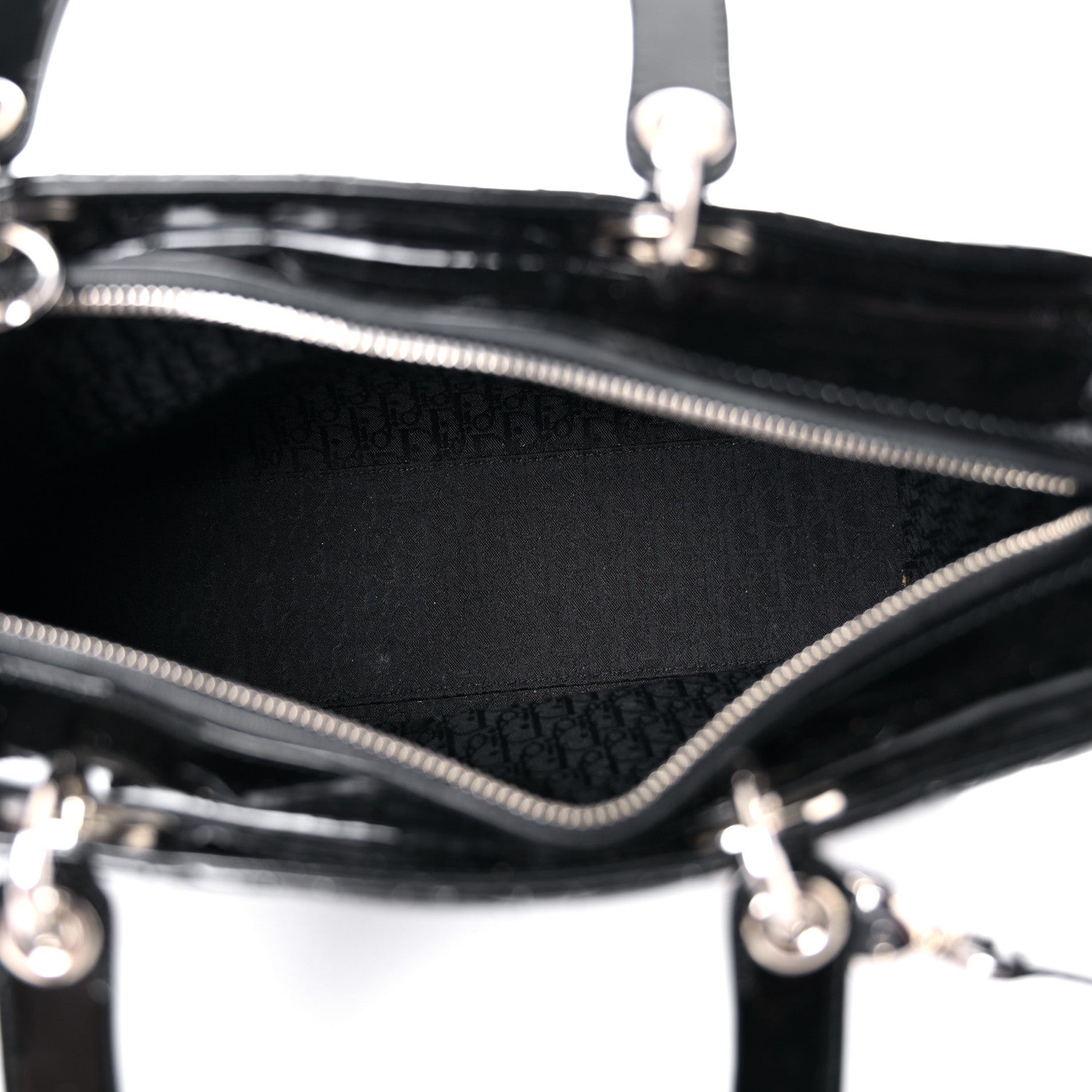Christian Dior Patent Cannage Large Lady Dior Black 5 of 18