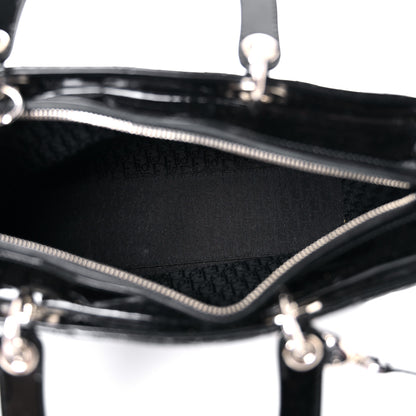 Christian Dior Patent Cannage Large Lady Dior Black 5 of 18