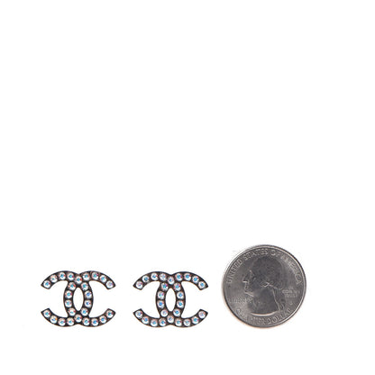 Chanel Iridescent Crystal CC Earrings Multicolor 2 of 5