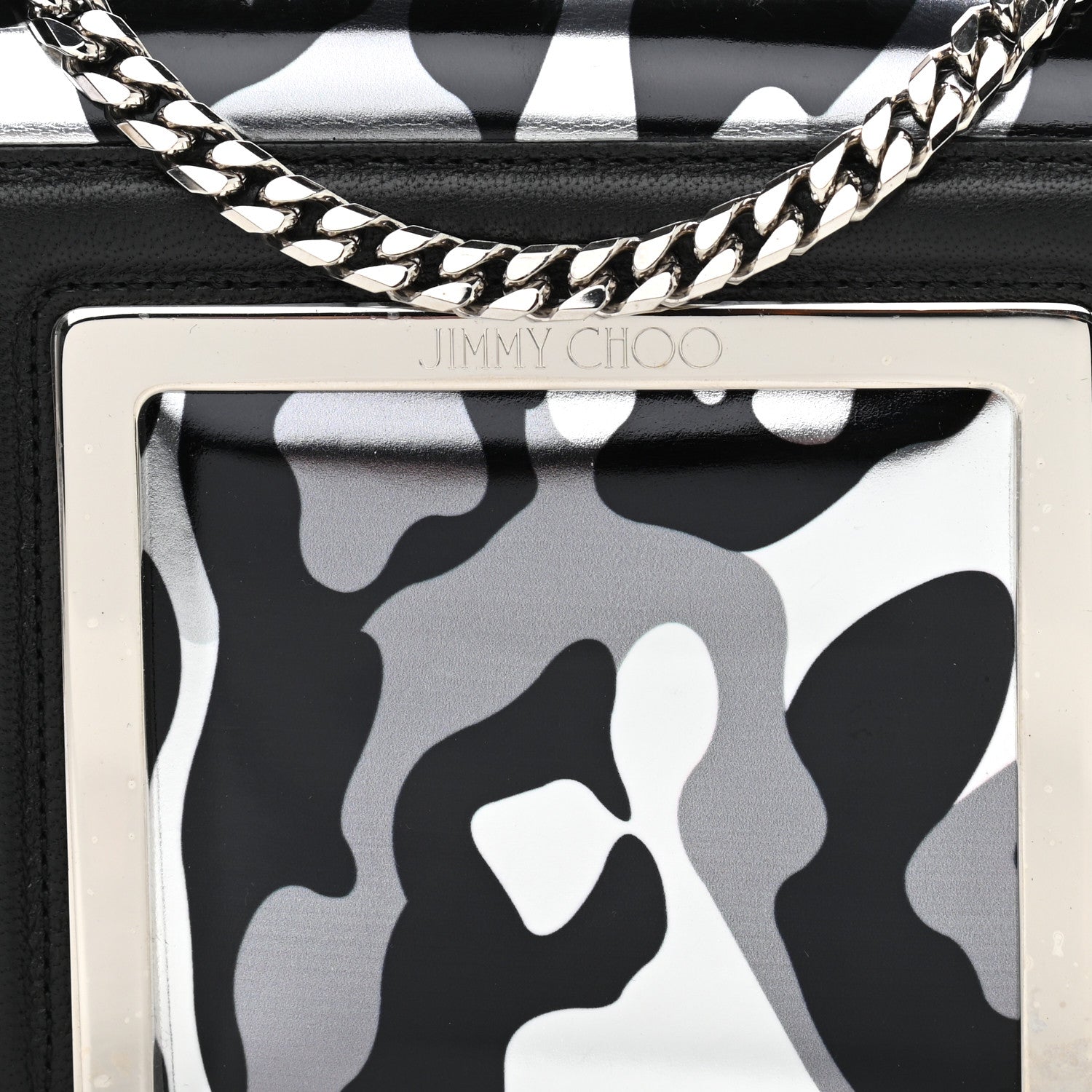 Jimmy Choo Patent Camoleo Ava Crossbody Bag Steel 7 of 14