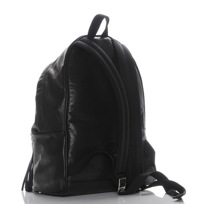 Saint Laurent Lambskin Delave Fringe Backpack Black 4 of 8