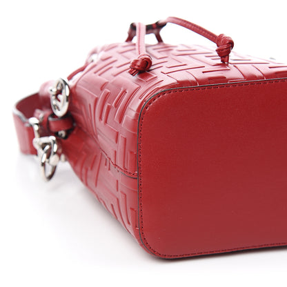 Fendi Vitello Liberty F is Fendi FF 1974 Embossed Mini Mon Tresor Bucket Bag Fragola 8 of 10