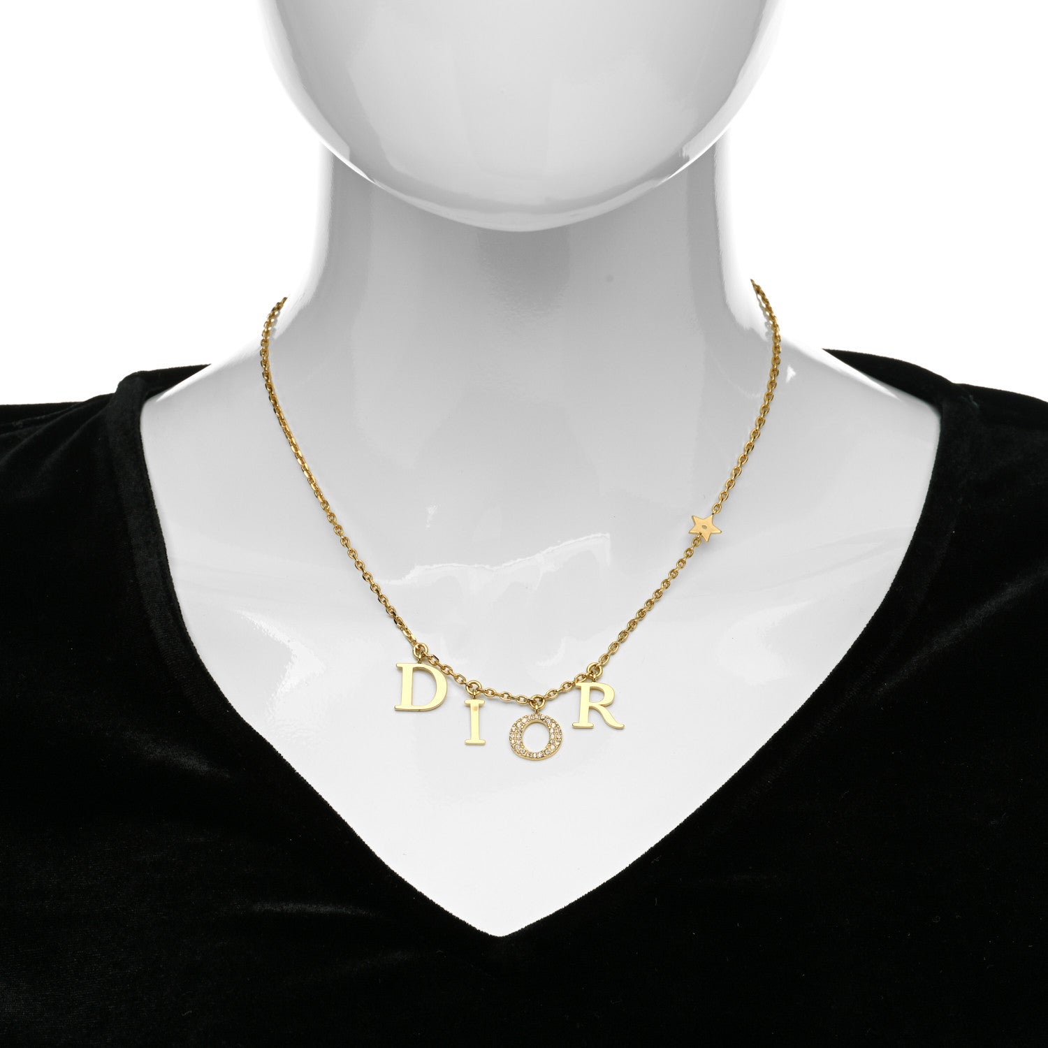 Christian Dior Crystal Dio(r)evolution Necklace Gold 1 of 6