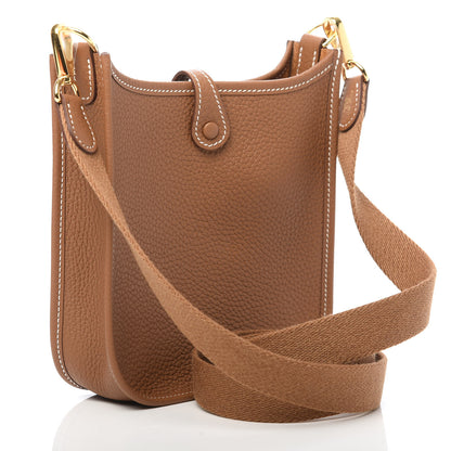 Hermes Taurillon Clemence Evelyne TPM Gold 3 of 11