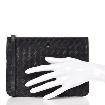 Bottega Veneta Vitello Intrecciato Pouch Black 2 of 7