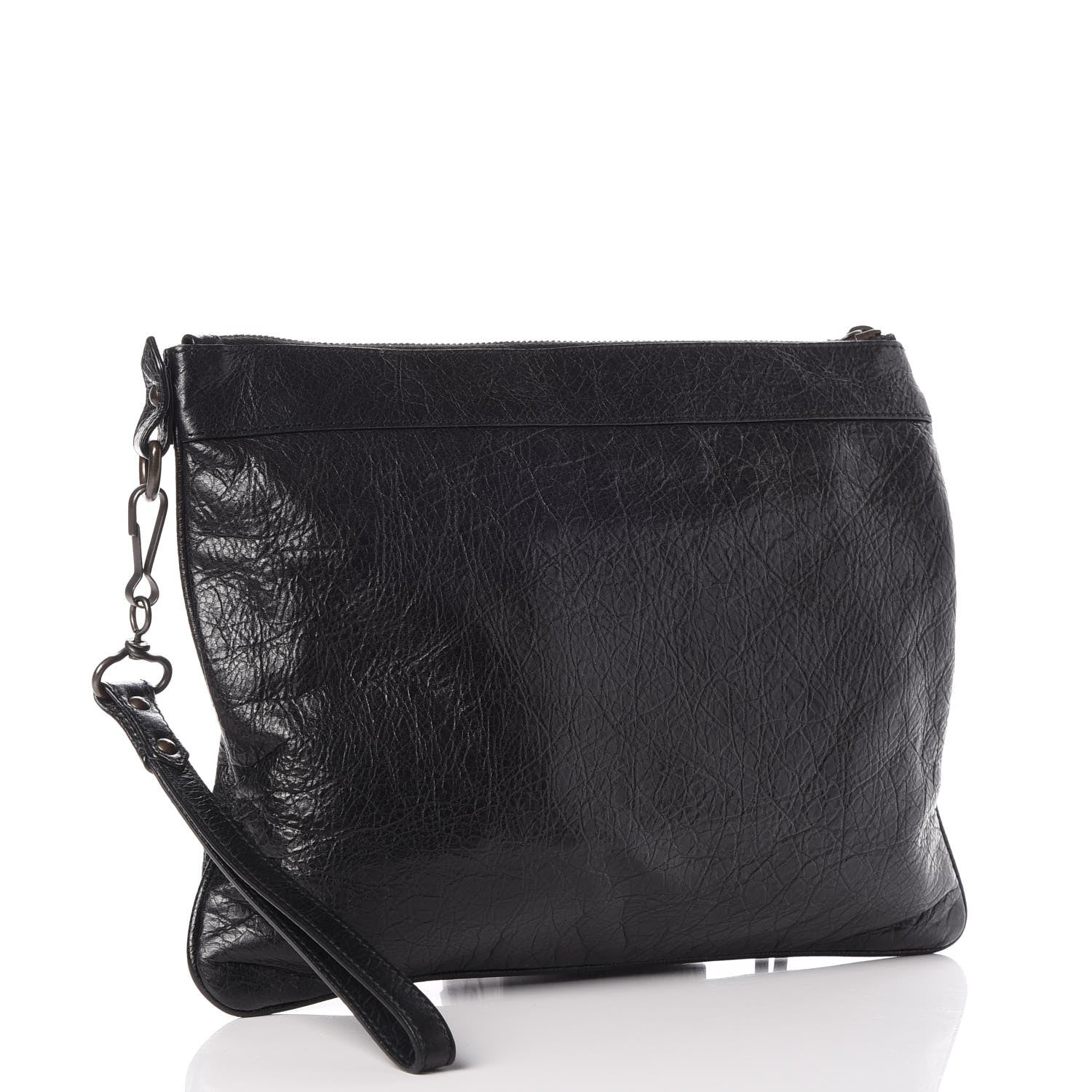 Balenciaga Agneau Classic Hardware Flat Handle Clutch Black 3 of 7
