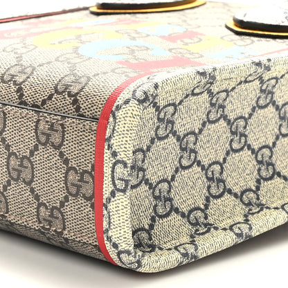 Gucci GG Supreme Monogram Exquisite Mini Vertical Tote Beige Ebony Blue Crop Live Red 8 of 8
