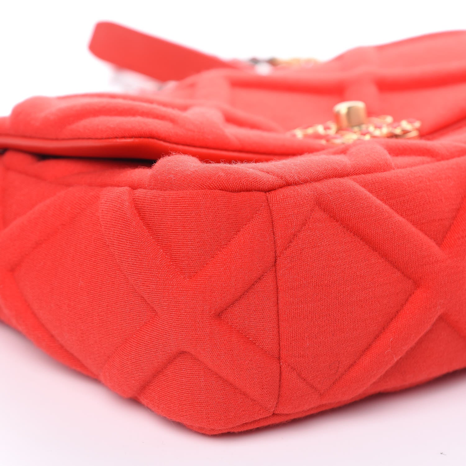 Chanel Jersey Lambskin Quilted Medium 19 Flap Red 6 of 10