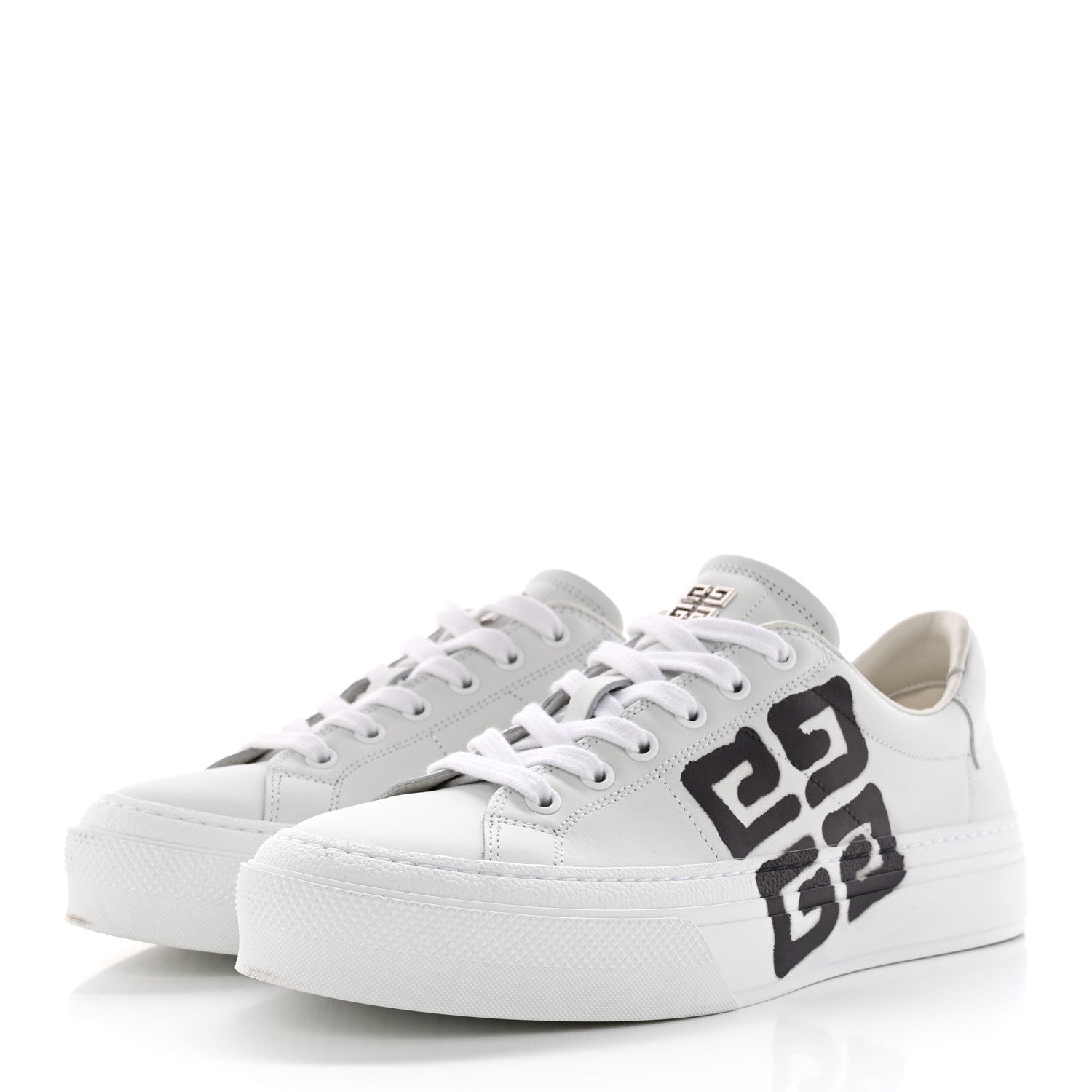 Givenchy X JOSH SMITH Calfskin City Sport Womens Sneakers 39 White Black 3 of 14