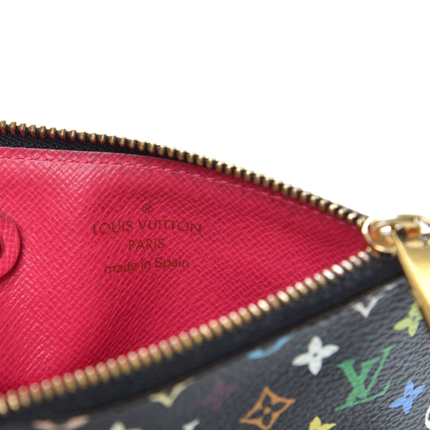 Louis Vuitton Monogram Multicolor Key Pouch Black Grenade 6 of 6