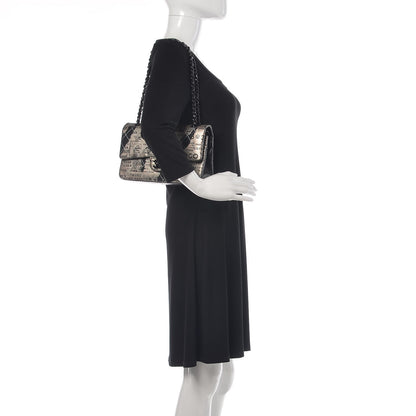 Chanel Lambskin Hand Painted Medium Double Flap Black 2 of 9