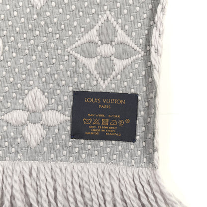 Louis Vuitton Wool Silk Logomania Scarf Pearl Grey 3 of 3