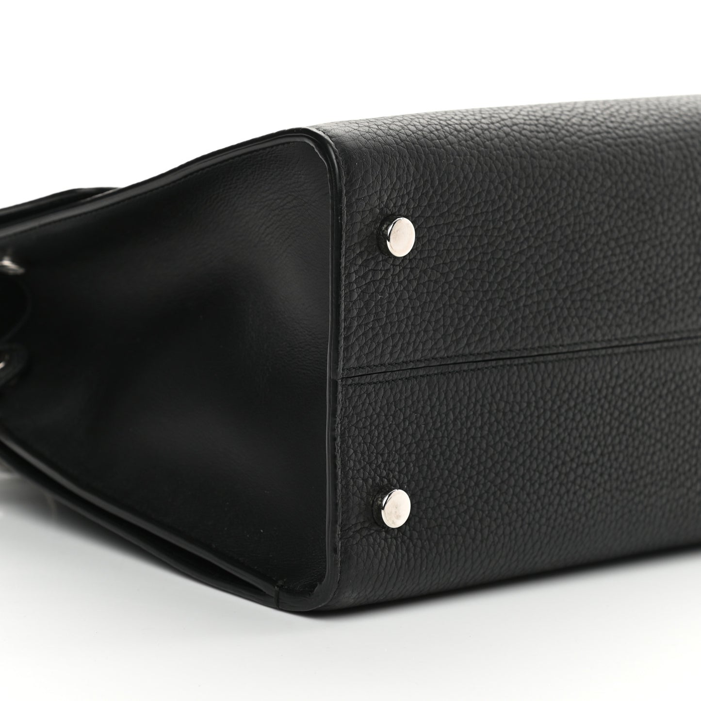 Grained Calfskin Medium Diorever Flap Black