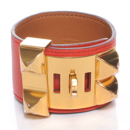 Hermes Swift Collier de Chien CDC Bracelet Capucine NEW Small 3 of 7