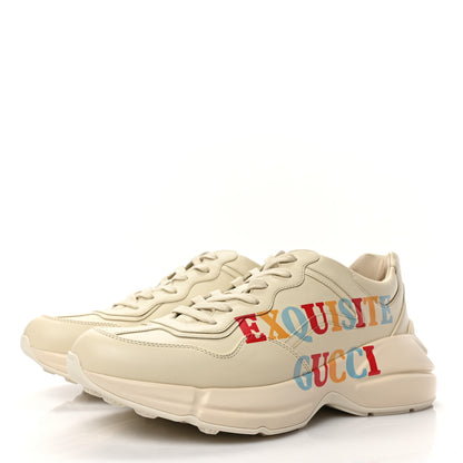 Gucci Apollo Calfskin Mens Exquisite Rhyton Sneakers 11 Ivory Multicolor 3 of 8