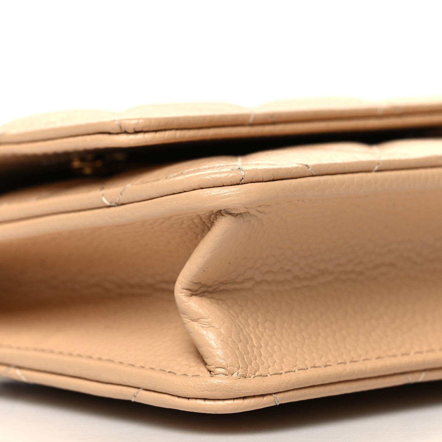 Chanel Caviar Quilted Wallet On Chain WOC Beige 10 of 12