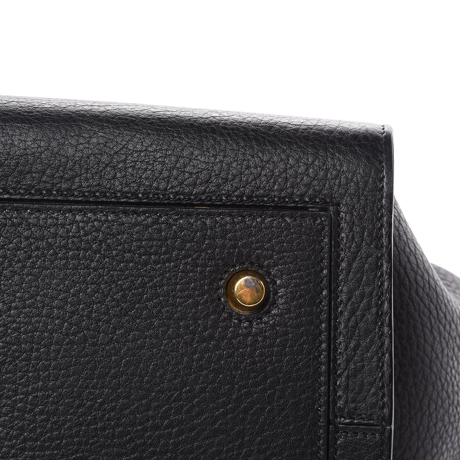 Celine Crisped Calfskin Medium Tie Knot Tote Black 9 of 17