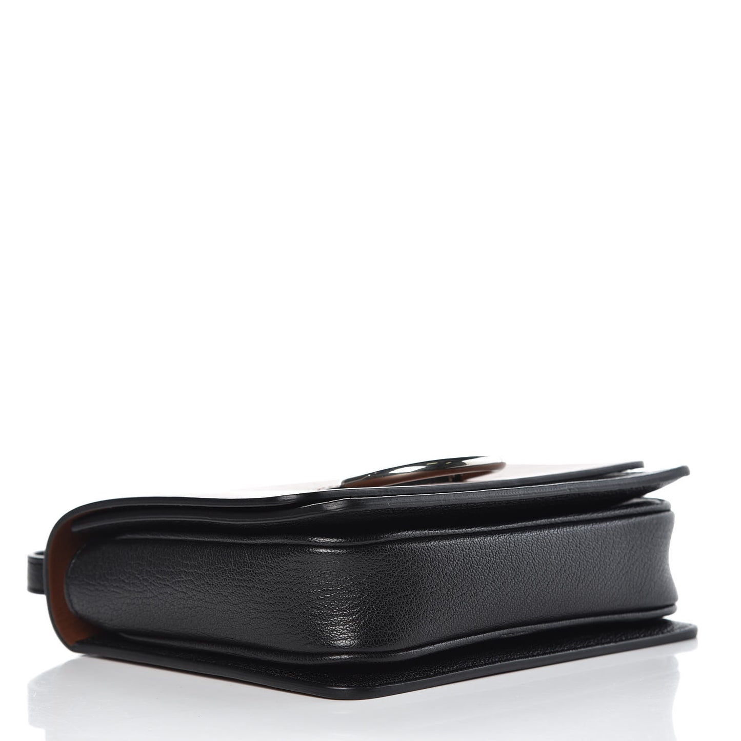 Calfskin Small D-Ring Bag Tan Black